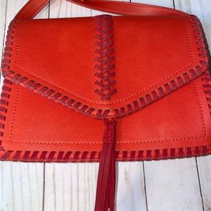 BCBG Red leather purse.